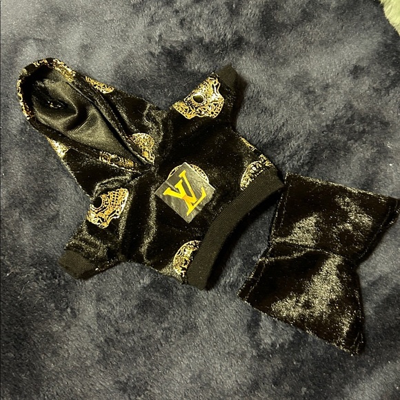 Charming Black and Gold Stuffed Animal! Outfit only!! No doll!! - Picture 6 of 6